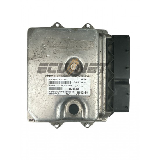 ENGINE ECU  MAGNETI MARELLI FIAT PUNTO 1.3 JTD 55261325 8F3.GG 3044-6604