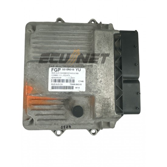 ENGINE ECU MAGNETI MARELLI OPEL COMBO 1.3 CDTI 55194018 55194018 YU MJD6JO.C6