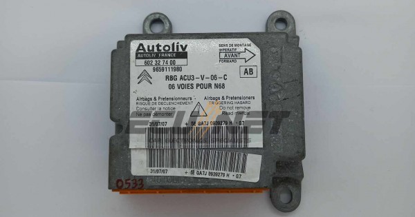 Calculateur Airbag Pour Citroën Xsara Picasso - Réf. 9652276980 / Autoliv 602327400 - Occasion Fonctionnel