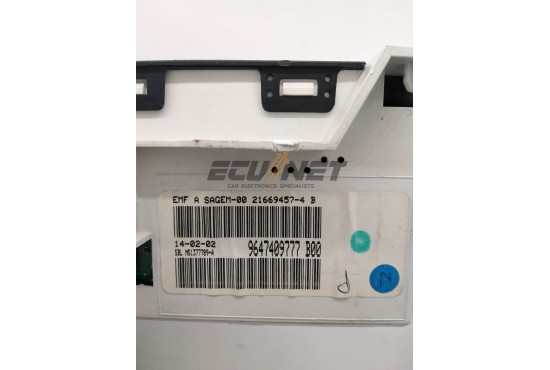 ΟΘΟΝΗ ΕΝΔΕΙΞΕΩΝ SAGEM PEUGEOT 206 1.4 HDI 9647409777B00 21669457-4B