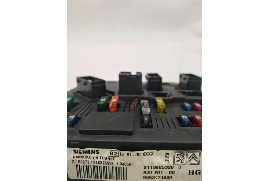 ΑΣΦΑΛΕΙΟΘΗΚΗ BODY CONTROL-BSI SIEMENS PEUGEOT/CITROEN S118085320C BSI E01-00 9652474680