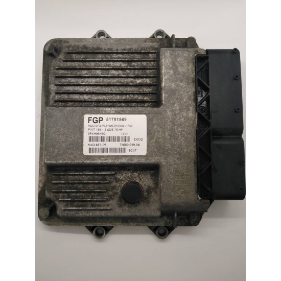 ΕΓΚΕΦΑΛΟΣ ΚΙΝΗΤΗΡΑ MAGNETI MARELLI FIAT GRANDE PUNTO 1.3 16V MJET 51781569 MJD 6F3.P7 7160001904