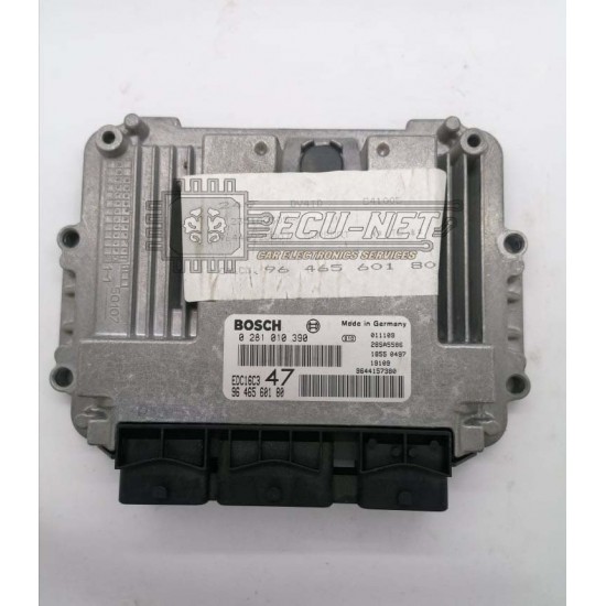 ΕΓΚΕΦΑΛΟΣ ΚΙΝΗΤΗΡΑ BOSCH PEUGEOT 307 1.4 HDI 0281010390 EDC16C3 47 9646560180