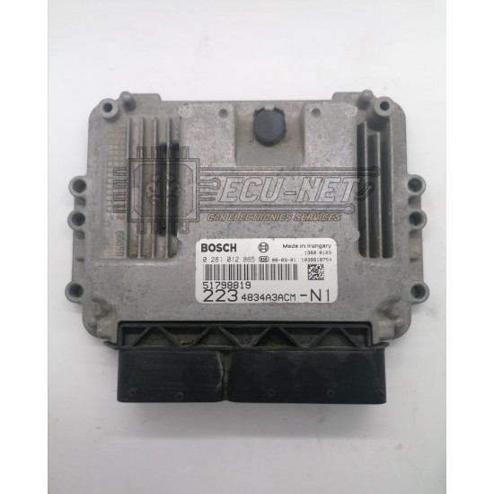 ΕΓΚΕΦΑΛΟΣ ΚΙΝΗΤΗΡΑ BOSCH FIAT DOBLO 1.9 JTD 06'-09' 0281012865 51798819 223 4834A3ACM-N1