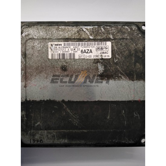 ΕΓΚΕΦΑΛΟΣ ΚΙΝΗΤΗΡΑ SIEMENS FORD FIESTA 1.4 SIM22 S118107012A 4S61-12A650-EA 6AZA J38AC