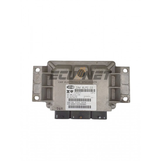 ENGINE ECU MAGNETI MARELLI PEUGEOT 206 1.4 IAW6LP2.03 9657429680 16712074