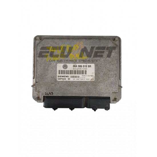ENGINE ECU SIEMENS SEAT TOLEDO 2000 1.6 06A906019BR 5WP4443 03 SIMOS2.1B 3020